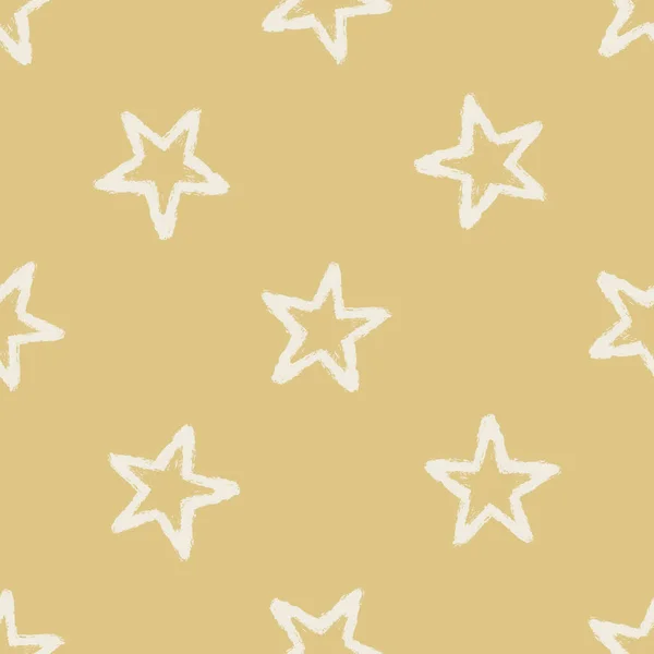 Gender neutral sleepy star seamless vector background. Simple whimsical romantic 2 tone pattern. Kids nursery wallpaper or scandi all over print. — Stock Vector