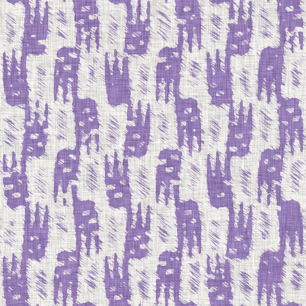 Lavanta çiftliği kırık şerit deseni. Çizgili ülke çizgileri parmak izlerinin üzerine örülmüş. Mor rustik baskılı kumaş efekti. Provence stili, pejmürde ev dekoru kumaşı..