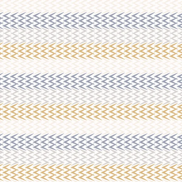 Sömlös fransk lantlig kök rand tyg mönster tryck. Blå gul vit horisontell randig bakgrund. Batik färgämne provence stil rustik vävd cottagecore textil. — Stock vektor