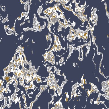 Koyu mavi mermer, erkeksi, dikişsiz doku. Düzensiz mürekkep lekesi boya etkisi. Mermer kaplanabilir grafik tasarımı duvar kağıdı örneği