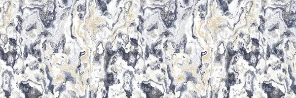 Grå tonal marmorerad sömlös gränskonsistens. Oregelbunden blek bläck blotch färg effekt banner bakgrund. Marmor grå vit ton i ton naturliga grov kant. — Stockfoto