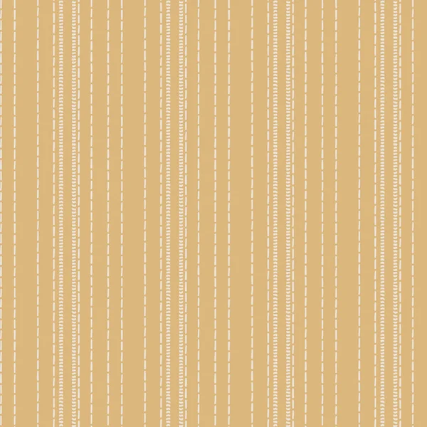 Seamless French country kitchen stripe fabric pattern print. Blue yellow white vertical striped background. Batik dye provence style rustic woven cottagecore textile. — Stock Vector
