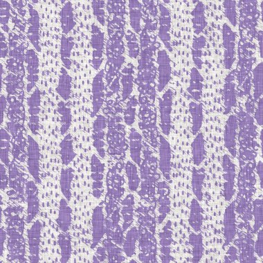 Lavanta çiftliği kırık şerit deseni. Çizgili ülke çizgileri parmak izlerinin üzerine örülmüş. Mor rustik baskılı kumaş efekti. Provence stili, pejmürde ev dekoru kumaşı.