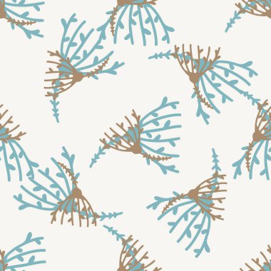 Cinsiyet olarak nötr yapraklı, kusursuz vektör arkaplan. Basit botanik 2 ton şablonu. Çocuk odası duvar kâğıdı ya da her yerde skandal var.. 