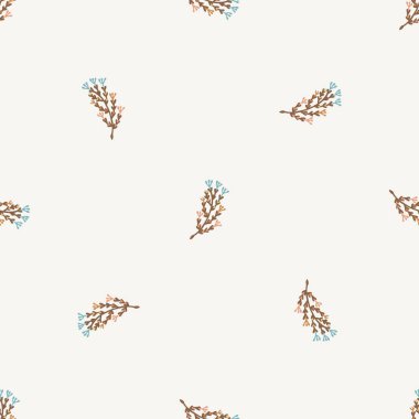 Cinsiyet olarak nötr yapraklı, kusursuz vektör arkaplan. Basit botanik 2 ton şablonu. Çocuk odası duvar kâğıdı ya da her yerde skandal var.. 