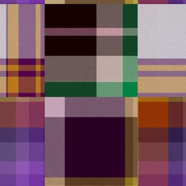 Kusursuz madras yama desenli ekose pamuk deseni. Tablolanabilir örtü kumaş efekti keten kontrolü arka planı. 