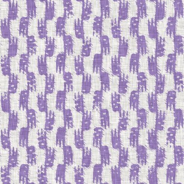 Lavanta çiftliği kırık şerit deseni. Çizgili ülke çizgileri parmak izlerinin üzerine örülmüş. Mor rustik baskılı kumaş efekti. Provence stili, pejmürde ev dekoru kumaşı..