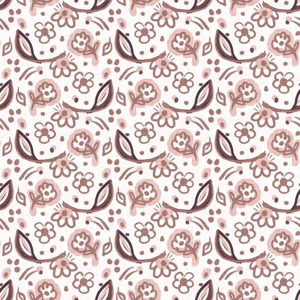 Género neutral floral sin costura raster fondo. Patrón simple caprichoso romántico de 2 tonos. Niños vivero fondo de pantalla o escándalo por todas partes imprimir. —  Fotos de Stock