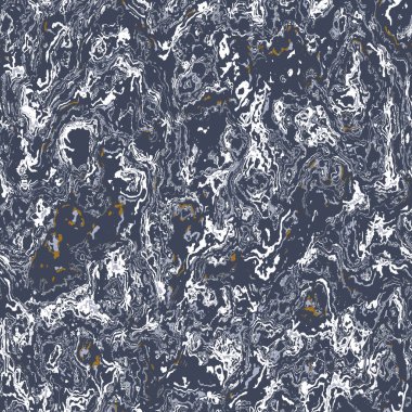 Koyu mavi mermer, erkeksi, dikişsiz doku. Düzensiz mürekkep lekesi boya etkisi. Mermer kaplanabilir grafik tasarımı duvar kağıdı örneği