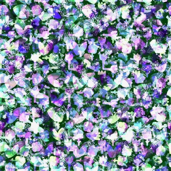Bezszwowy wzór ombre umywalni liliowej tekstury. Mottled vintage wystrój wnętrz z 80s niebieski efekt washy. — Zdjęcie stockowe