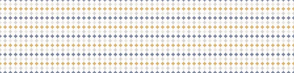 Frans blauw doodle motief linnen naadloos patroon. Tonal country cottage stijl abstracte krabbel motief achtergrond. Eenvoudige vintage rustieke stof textiel effect. Primitieve tekening shabby chique doek. — Stockvector
