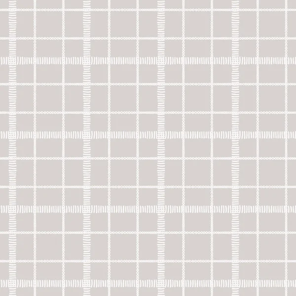 Granja gris patrón de vectores de verificación sin costura. Gingham bebé color checker fondo. tweed tejido por todas partes imprimir. — Vector de stock