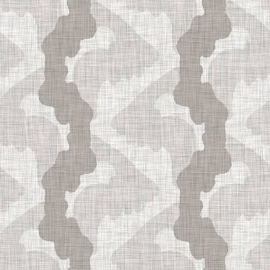 Kusursuz Fransız kırsal mutfak çizgili kumaş deseni. Gri beyaz, dikey çizgili arka plan. Batik Boyası Kaynak Stili Kırsal Örgü Cottagecore Tekstili. 