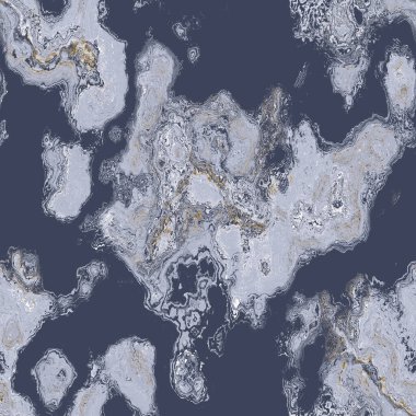 Koyu mavi mermer, erkeksi, dikişsiz doku. Düzensiz mürekkep lekesi boya etkisi. Mermer kaplanabilir grafik tasarımı duvar kağıdı örneği