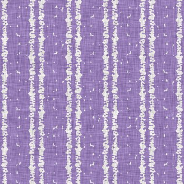 Lavanta çiftliği kırık şerit deseni. Çizgili ülke çizgileri parmak izlerinin üzerine örülmüş. Mor rustik baskılı kumaş efekti. Provence stili, pejmürde ev dekoru kumaşı..
