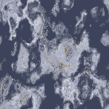 Koyu mavi mermer, erkeksi, dikişsiz doku. Düzensiz mürekkep lekesi boya etkisi. Mermer kaplanabilir grafik tasarımı duvar kağıdı örneği