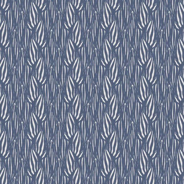 Linge marbré irrégulier bleu français motif sans couture. Tonal country cottage style abstrait arrière-plan moucheté. Tissu rustique vintage simple effet textile. Texture primitive chiffon shabby chic. — Photo