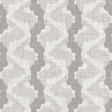 Kusursuz Fransız kırsal mutfak çizgili kumaş deseni. Gri beyaz, dikey çizgili arka plan. Batik Boyası Kaynak Stili Kırsal Örgü Cottagecore Tekstili. 