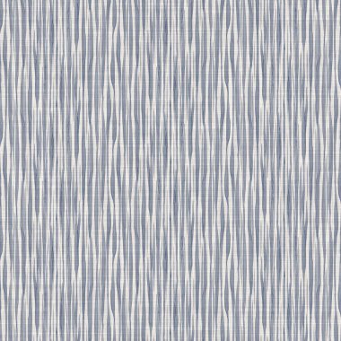 Kusursuz Fransız kırsal mutfak çizgili kumaş deseni. Mavi sarı, beyaz, dikey çizgili arka plan. Batik Boyası Kaynak Stili Kırsal Örgü Cottagecore Tekstili. 