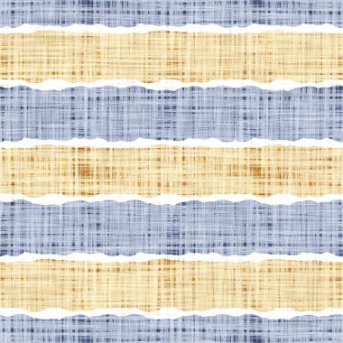 Hassas Fransız dantel efekti. Kusursuz çizgili desen. Süslü Provence tarzı dantelli kır evi dekorasyonu. Kırsal, modern, pejmürde, şık tasarım için keten kumaş duvar kağıdı..