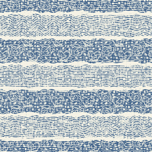 Delicate french lace effect seamless stripe pattern. Ornate provence style lacy ribbon country cottage decor background. Linen fabric wallpaper for rustic modern shabby chic design.