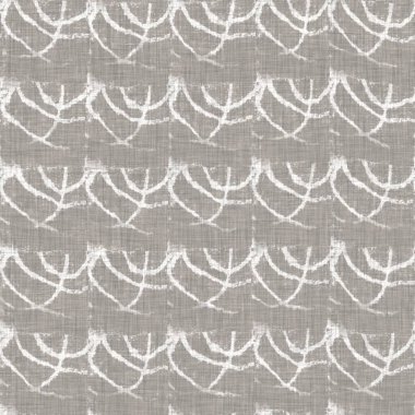 Kusursuz Fransız nötr greyfurt yapraklı çiftlik evi keten arka planı. Provence gri kırsal romantik dokunmuş desen dokusu. Kalitesiz şık tonik çiçek tekstil baskısı. 