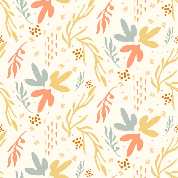 Doğal şık boho çiçeği desenli, dağınık yaban çiçeği tarzında. El çizimi organik botanik moda baskısı. Modern yaz doğa bahçesi, modaya uygun klasik kır pamuğu renginde çiçek açtı. 