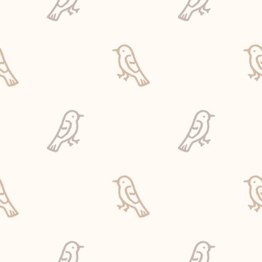 Sakin, yeni doğmuş, kusursuz, minimal bir kuş. Cinsiyet açısından nötr bebek odası dekorasyonu. Scandi stili eskiz duvar kağıdı arkaplan taşı ya da yeni yürümeye başlayan giysi modaName.