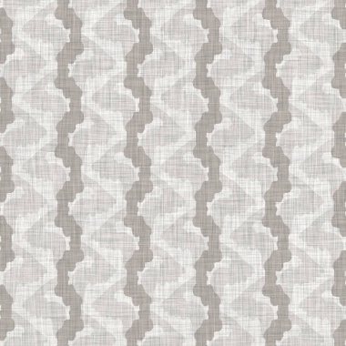 Kusursuz Fransız kırsal mutfak çizgili kumaş deseni. Gri beyaz, dikey çizgili arka plan. Batik Boyası Kaynak Stili Kırsal Örgü Cottagecore Tekstili. 