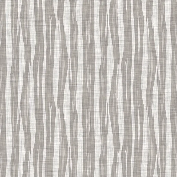 Kusursuz Fransız kırsal mutfak çizgili kumaş deseni. Gri beyaz, dikey çizgili arka plan. Batik Boyası Kaynak Stili Kırsal Örgü Cottagecore Tekstili. 