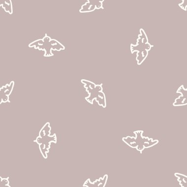 Sakin, yeni doğmuş, kusursuz, minimal bir kuş. Cinsiyet açısından nötr bebek odası dekorasyonu. Scandi stili eskiz duvar kağıdı arkaplan taşı ya da yeni yürümeye başlayan giysi modaName.