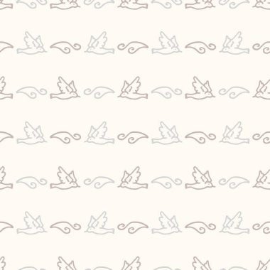 Sakin, yeni doğmuş, kusursuz, minimal bir kuş. Cinsiyet açısından nötr bebek odası dekorasyonu. Scandi stili eskiz duvar kağıdı arkaplan taşı ya da yeni yürümeye başlayan giysi modaName.