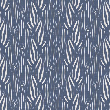 Fransız mavi botanik yaprağı keten desenli ve 2 tonluk kır evi motifli. Basit bir kırsal kumaş tekstil etkisi. İlkel, eski püskü, şık mutfak bezi tasarımı..