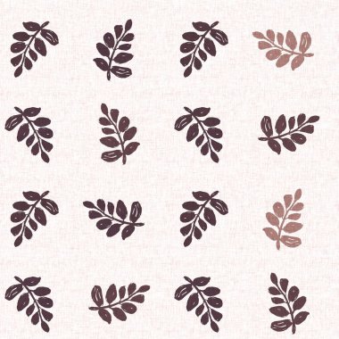 Sakin yeni doğan yaprak yaprakları dikişsiz desen. Cinsiyet açısından nötr bebek odası dekorasyonu. Scandi stili eskiz duvar kağıdı arkaplan taşı ya da yeni yürümeye başlayan giysi modaName.