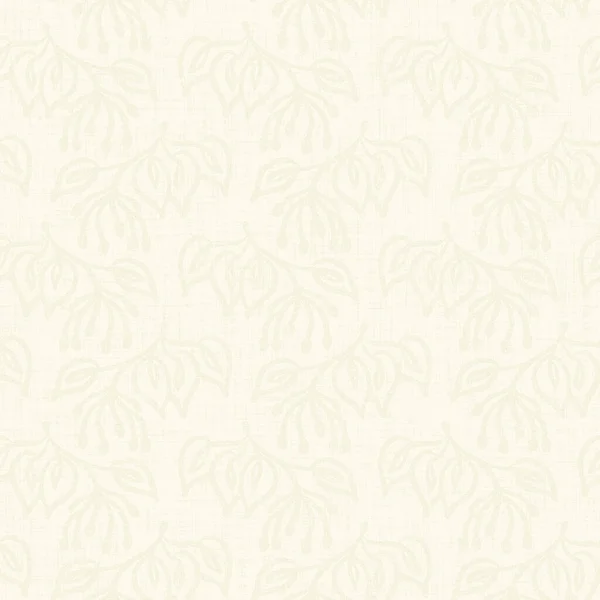 손으로 만든 미세 한 식물학적 패턴의 와시 종이 질감. 화이트 카드 스탬프에 흰색 바다없는 반점 이 있는 흰색. 일본 와시 효과 광섬유 배경 복사 공간. 결혼식 편지지 고해상도 jpg — 스톡 사진