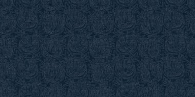 Koyu çivit mavisi boya bloğu parmak izi sınırı. Japon erkeksi boro etkisi kusursuz tekstil arka planı. Ses tonu bozuk wabi sabi nakış stili 