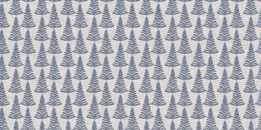 Fransız mavi botanik yaprağı, iki tonluk kır evi motifli, dikişsiz sınır. Basit bir kırsal kumaş tekstil etkisi. İlkel, eski püskü, şık mutfak bezi tasarımı..