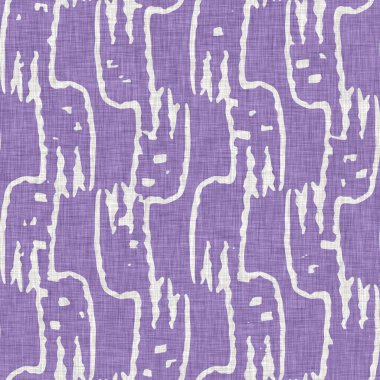 Lavanta çiftliği kırık şerit deseni. Çizgili ülke çizgileri parmak izlerinin üzerine örülmüş. Mor rustik baskılı kumaş efekti. Provence stili, pejmürde ev dekoru kumaşı..