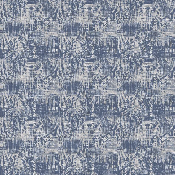 Azul francés irregular patrón de lino moteado sin costuras. Estilo de casa de campo tonal fondo moteado abstracto. Efecto textil rústico vintage simple. Textura primitiva tela chic shabby. — Foto de Stock