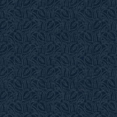 Koyu mavi yaprak boya bloğu deseni. Japon erkeksi boro etkisi kusursuz tekstil arka planı. Ses tonu bozuk wabi sabi nakış stili 