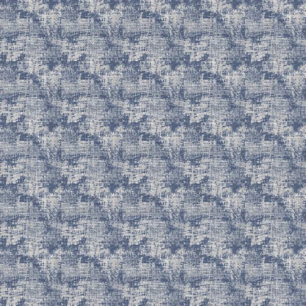 Azul francês irregular manchado linho sem costura padrão. Tonal country cottage estilo abstrato salpicado fundo. Vintage simples efeito têxtil tecido rústico. Textura primitiva pano chique gasto. — Fotografia de Stock