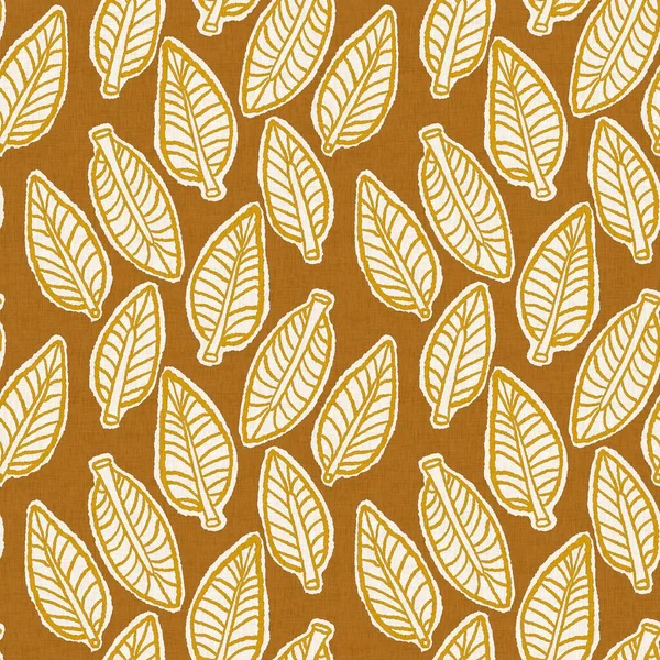 양성 중립적 인 잎은 솔기없는 래스터 배경을 이룬다. 단순 한 경쾌 한 2 음 패턴. 인쇄되어 있는 아이들의 벽지나 추문. — 스톡 사진