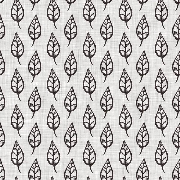 Fransız gri botanik yapraklı keten desenli, 2 tonluk kır evi motifli. Basit bir kırsal kumaş tekstil etkisi. İlkel, eski püskü, şık mutfak bezi tasarımı..