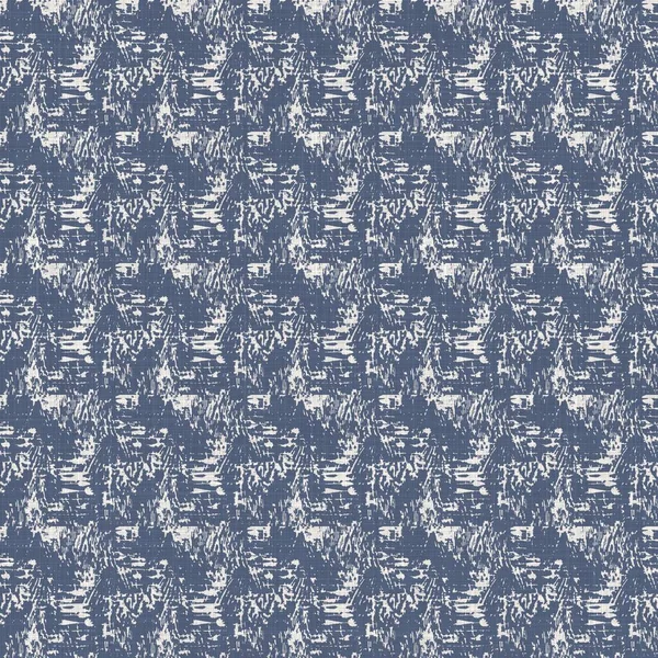 Linge marbré irrégulier bleu français motif sans couture. Tonal country cottage style abstrait arrière-plan moucheté. Tissu rustique vintage simple effet textile. Texture primitive chiffon shabby chic. — Photo