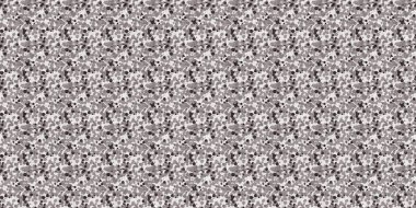 Fransız gri botanik yaprağı, iki tonluk kır evi motifli dikişsiz sınır. Basit bir kırsal kumaş tekstil etkisi. İlkel, eski püskü, şık mutfak bezi tasarımı..