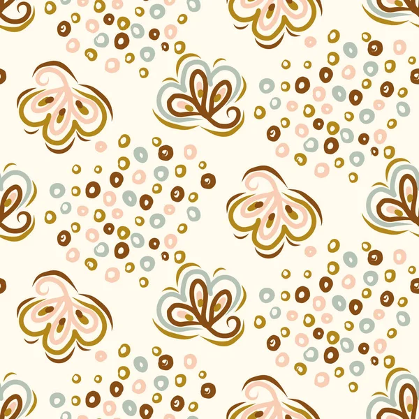 Koyu renkli boho çiçekleri, modaya uygun yaban çiçeği tarzında kusursuz desenli. El yapımı organik botanik moda baskısı. Modern yaz bahçesi, klasik kır evi çekirdek renginde çiçek açtı. 