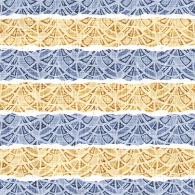 Hassas Fransız dantel efekti. Kusursuz çizgili desen. Süslü Provence tarzı dantelli kır evi dekorasyonu. Kırsal, modern, pejmürde, şık tasarım için keten kumaş duvar kağıdı..