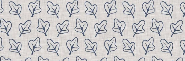 Fransız mavi botanik yaprağı, iki tonluk kır evi motifli, dikişsiz sınır. Basit bir kırsal kumaş tekstil etkisi. İlkel, eski püskü, şık mutfak bezi tasarımı..