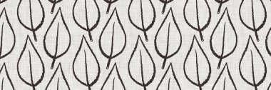 Fransız gri botanik yaprağı keten kenar desenli ve 2 renkli kır evi motifli. Basit bir kırsal kumaş tekstil etkisi. İlkel, eski püskü, şık mutfak bezi tasarımı..