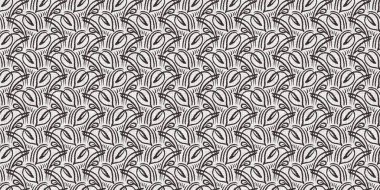 Fransız gri botanik yaprağı, iki tonluk kır evi motifli dikişsiz sınır. Basit bir kırsal kumaş tekstil etkisi. İlkel, eski püskü, şık mutfak bezi tasarımı..